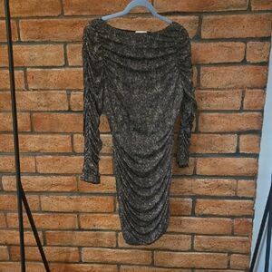 Chic Long Sleeve Ruched Dress